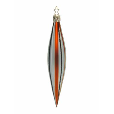 Pallina Natale Vetro Collezione cm.15 Oliva a Righe |Inge's Glass