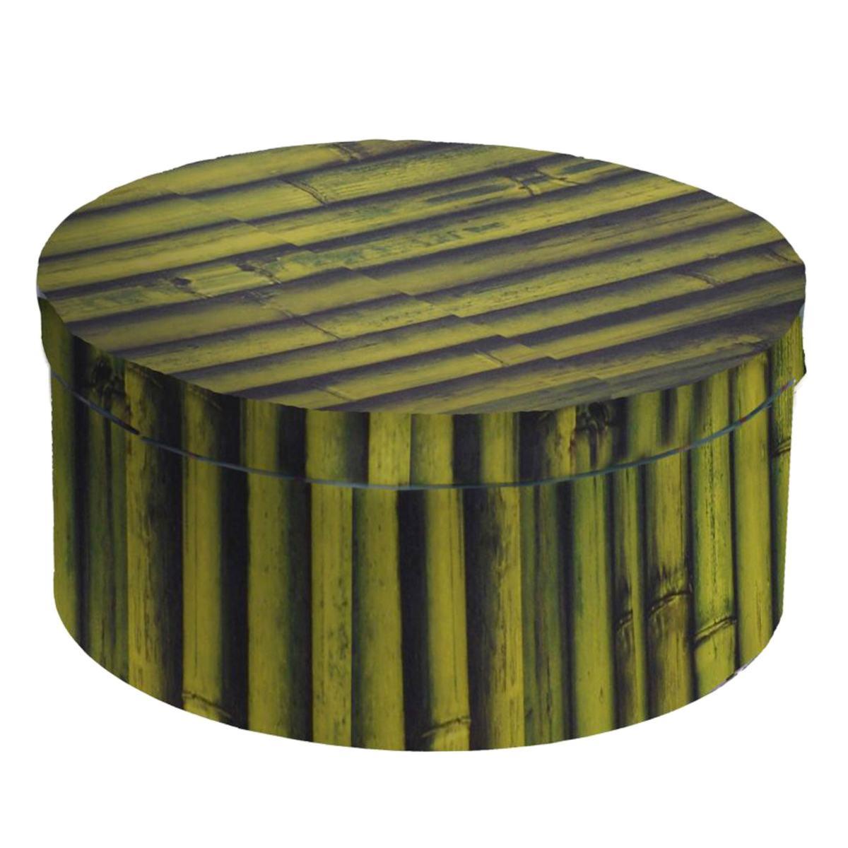 Scatola Cartone Tonda Bambu cm.Ø48x18 | Vacchetti