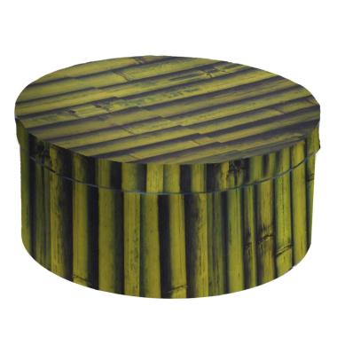 Scatola Cartone Tonda Bambu cm.Ø48x18 | Vacchetti