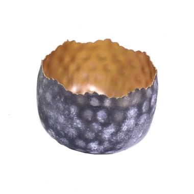 Portacandela Metallo Grigio Rame cm.Ø8 |Vacchetti