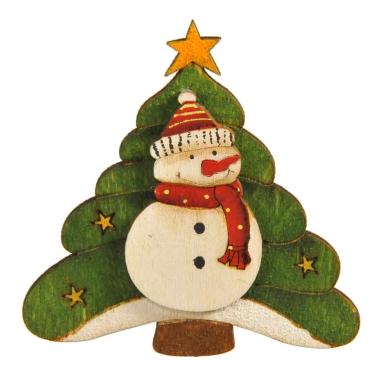 Molletta Natale Legno Pupazzo di Neve cm.8 |Vacchetti