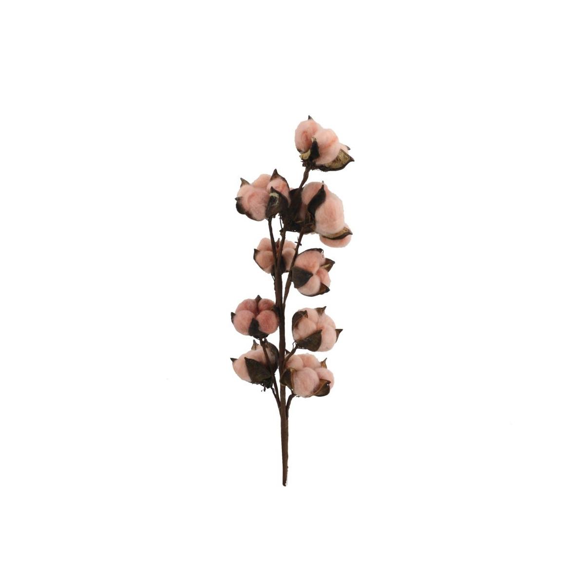 Fiore Cotone Rametto Color Pesca cm.56 | Vacchetti