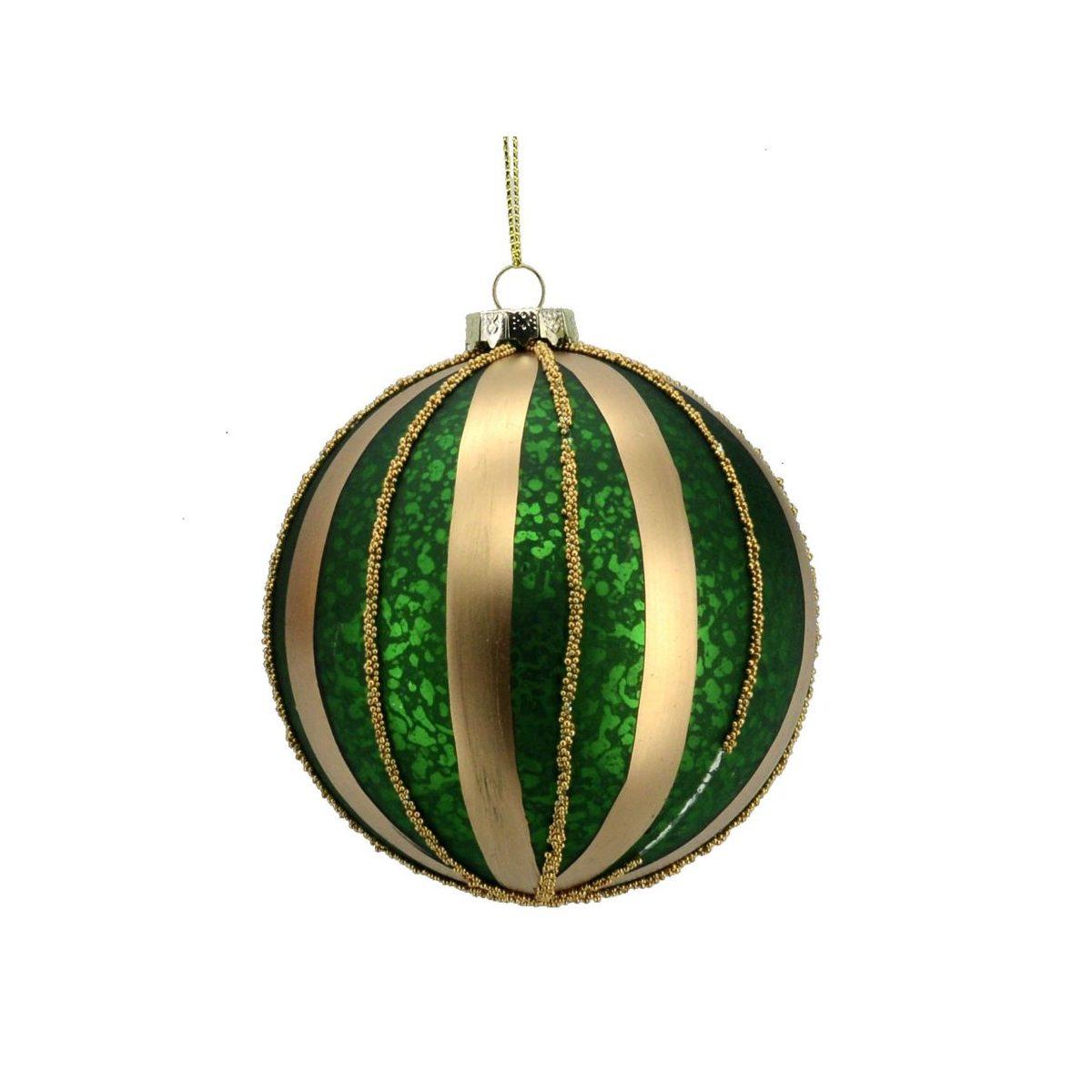 Pallina Natale Vetro cm.Ø10 Oro Opaco Verde |Vacchetti