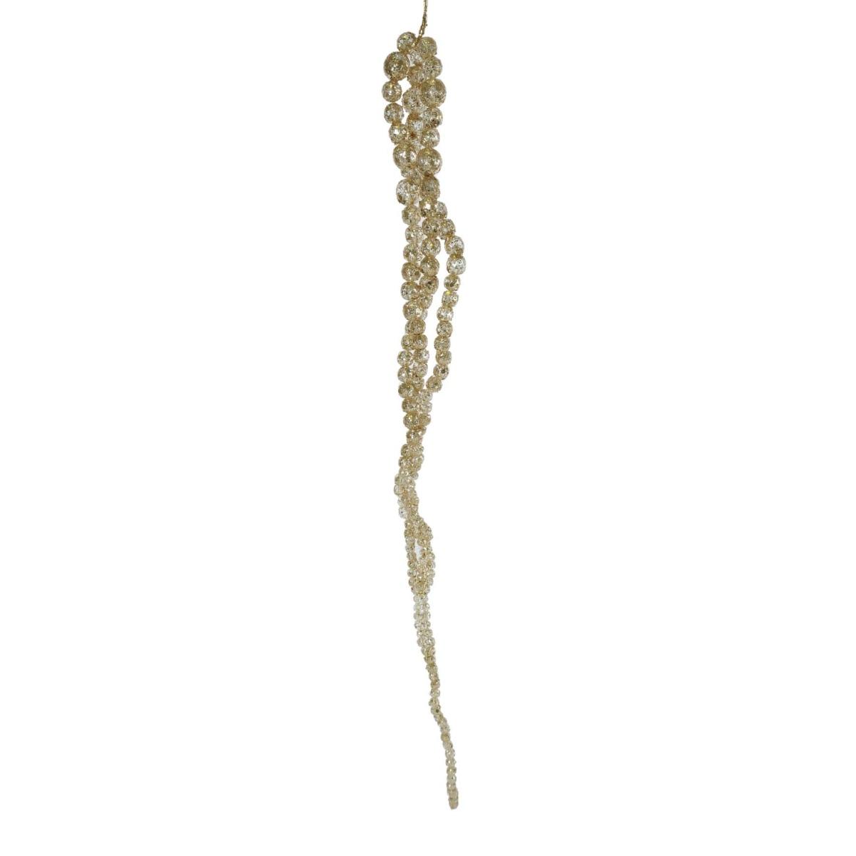 Decorazione Natalizia Diamanti Oro Glitter cm.4x40 |Vacchetti