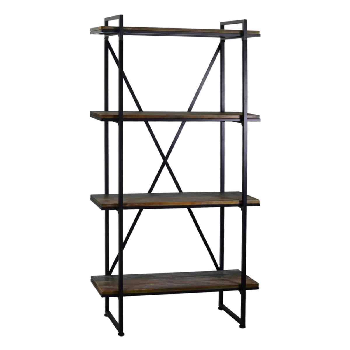 Libreria Scaffale Metallo Vintage cm.90x32xh180 | Vacchetti