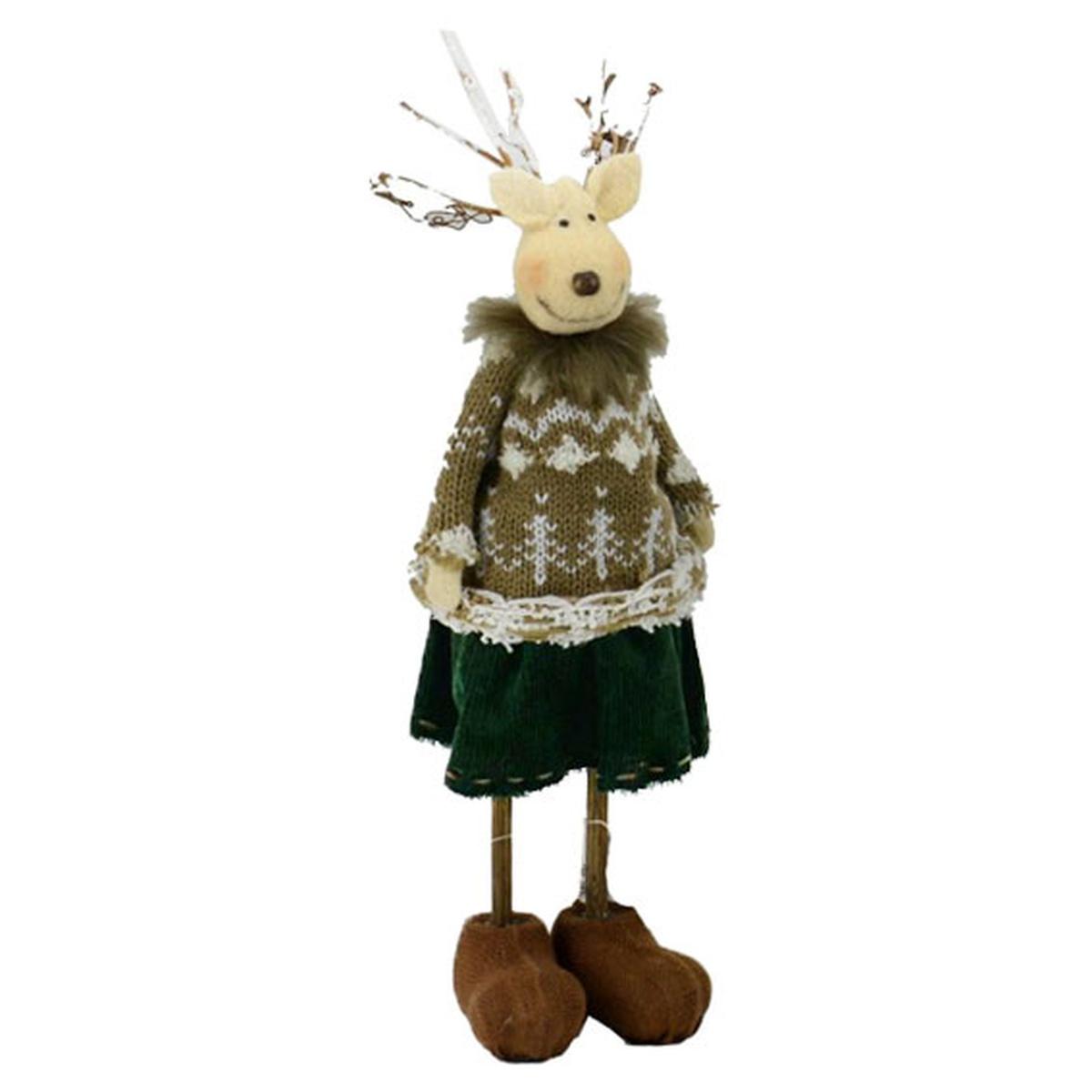 Renna con Maglia e Gonna Verde cm.30 |Vacchetti
