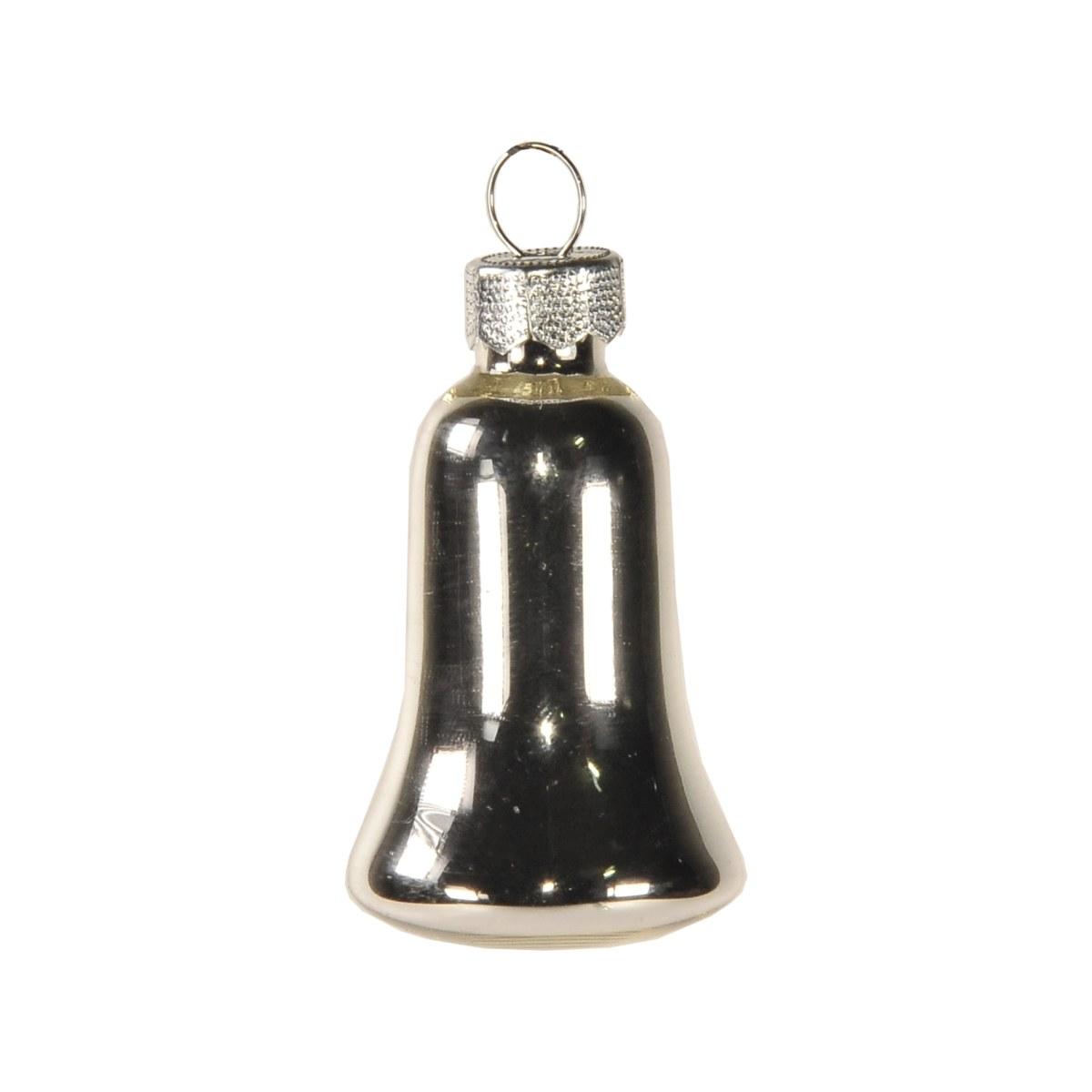 Pallina Natale Vetro cm.5 Campana Argento pz.8