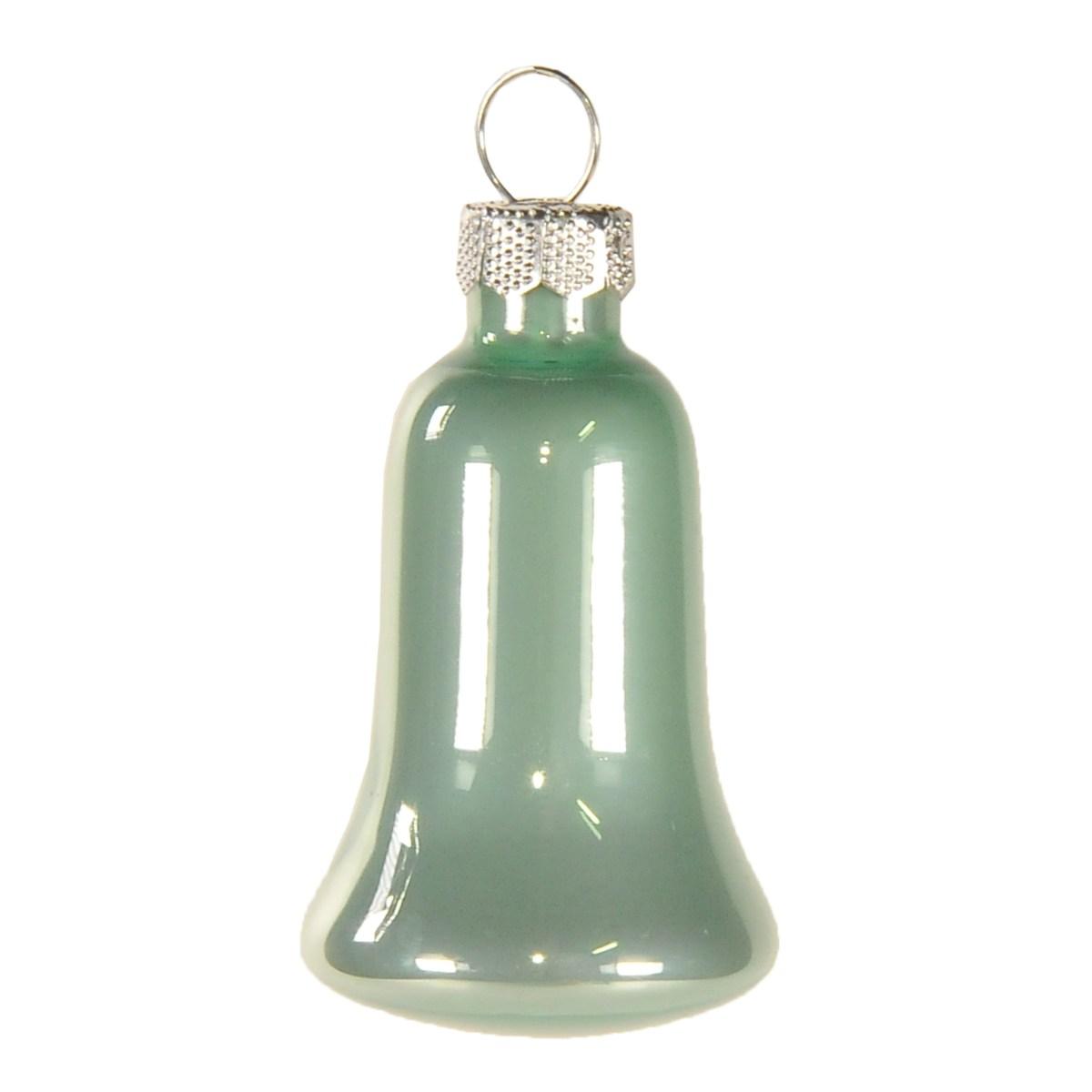 Pallina Natale Vetro cm.5 Campana Azzurro pz.8