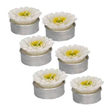 Candela Gerbera Bianca cm.Ø4 pz.6 | Vacchetti