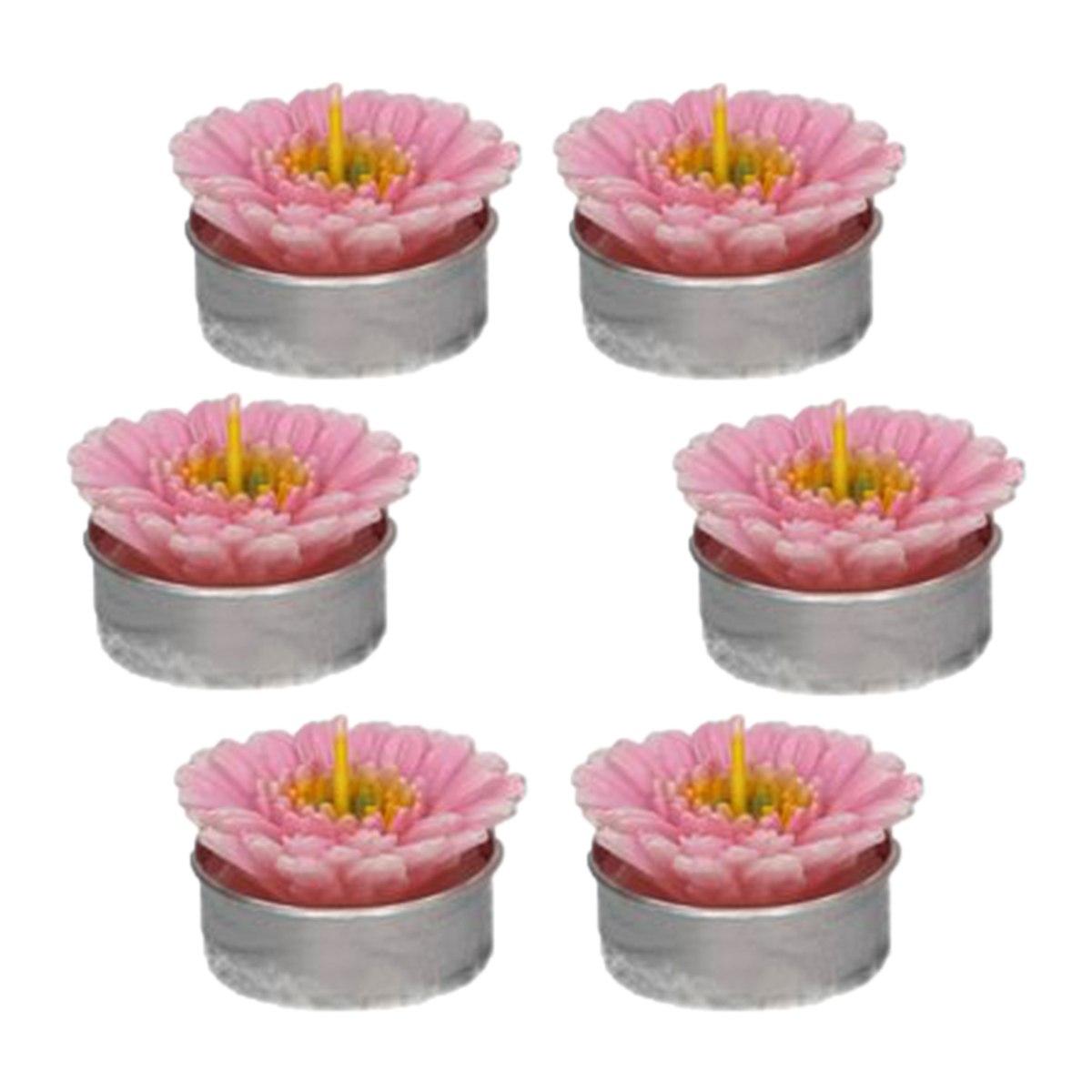 Candela Gerbera Rosa cm.Ø4 pz.6 | Vacchetti