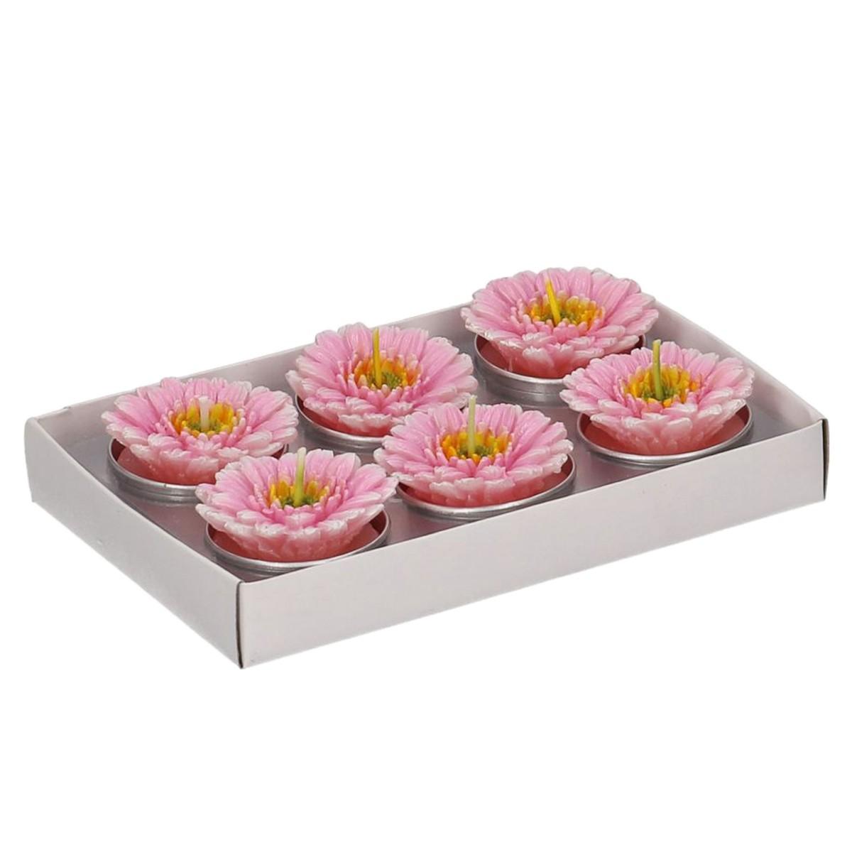 Candela Gerbera Rosa cm.Ø4 pz.6 | Vacchetti