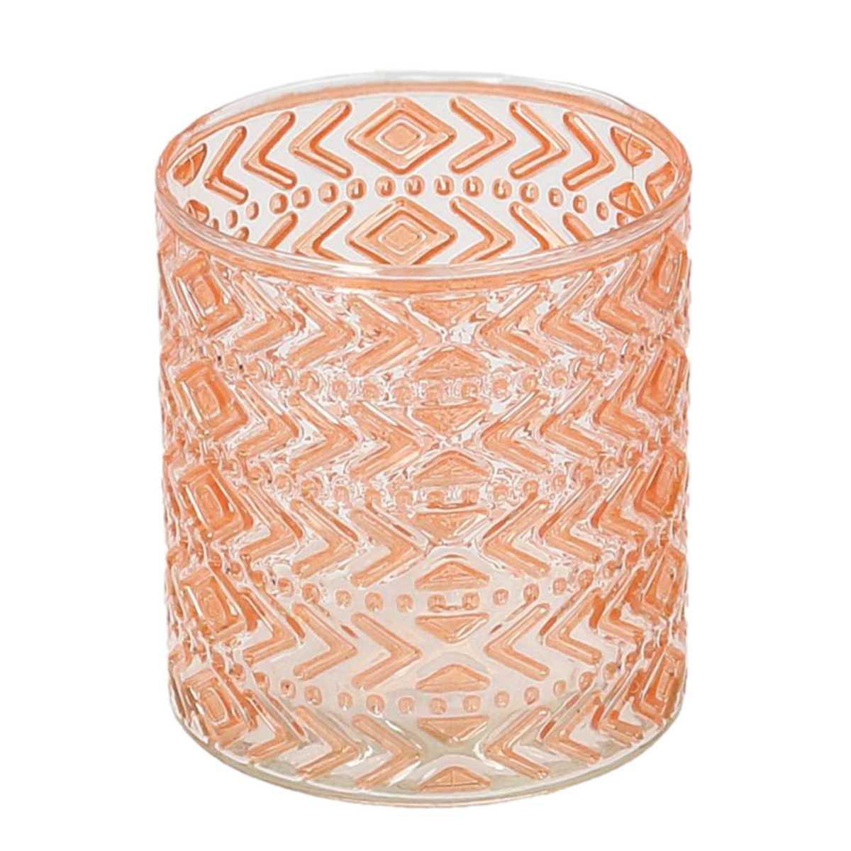 Portacandela Vetro Arancio cm.Ø10x11 |Vacchetti