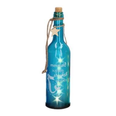 Bottiglia Vetro Azzurro con Led cm.30 | Vacchetti