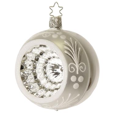 Pallina Natale Vetro Collezione cm.Ø8 Argento |Inge's Glass