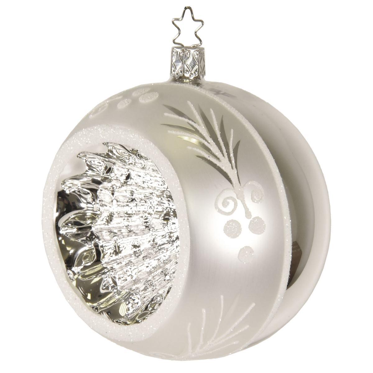 Pallina Natale Vetro Collezione cm.Ø10 Argento |Inge's Glass
