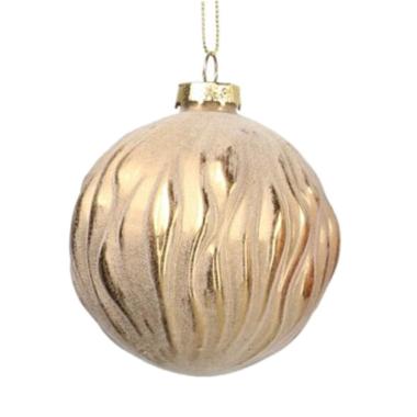 Pallina Natale Vetro cm.Ø8 Oro Opaco |Vacchetti