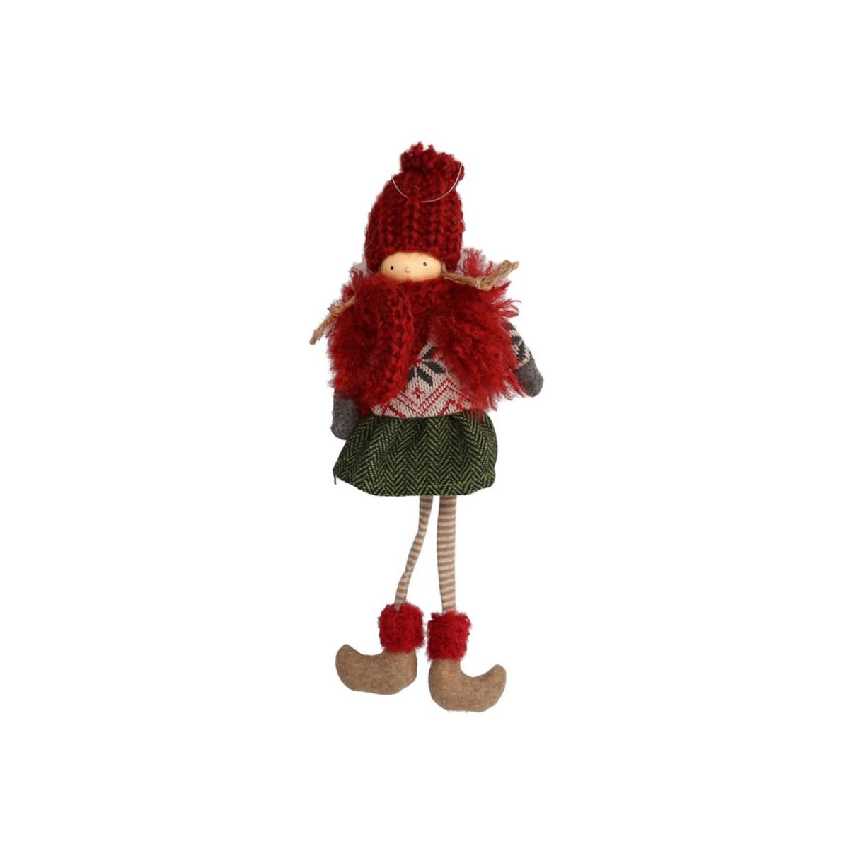 Pupazzo Bambina in Tessuto con Cappello Sciarpa |Vacchetti