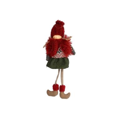 Pupazzo Bambina in Tessuto con Cappello Sciarpa |Vacchetti