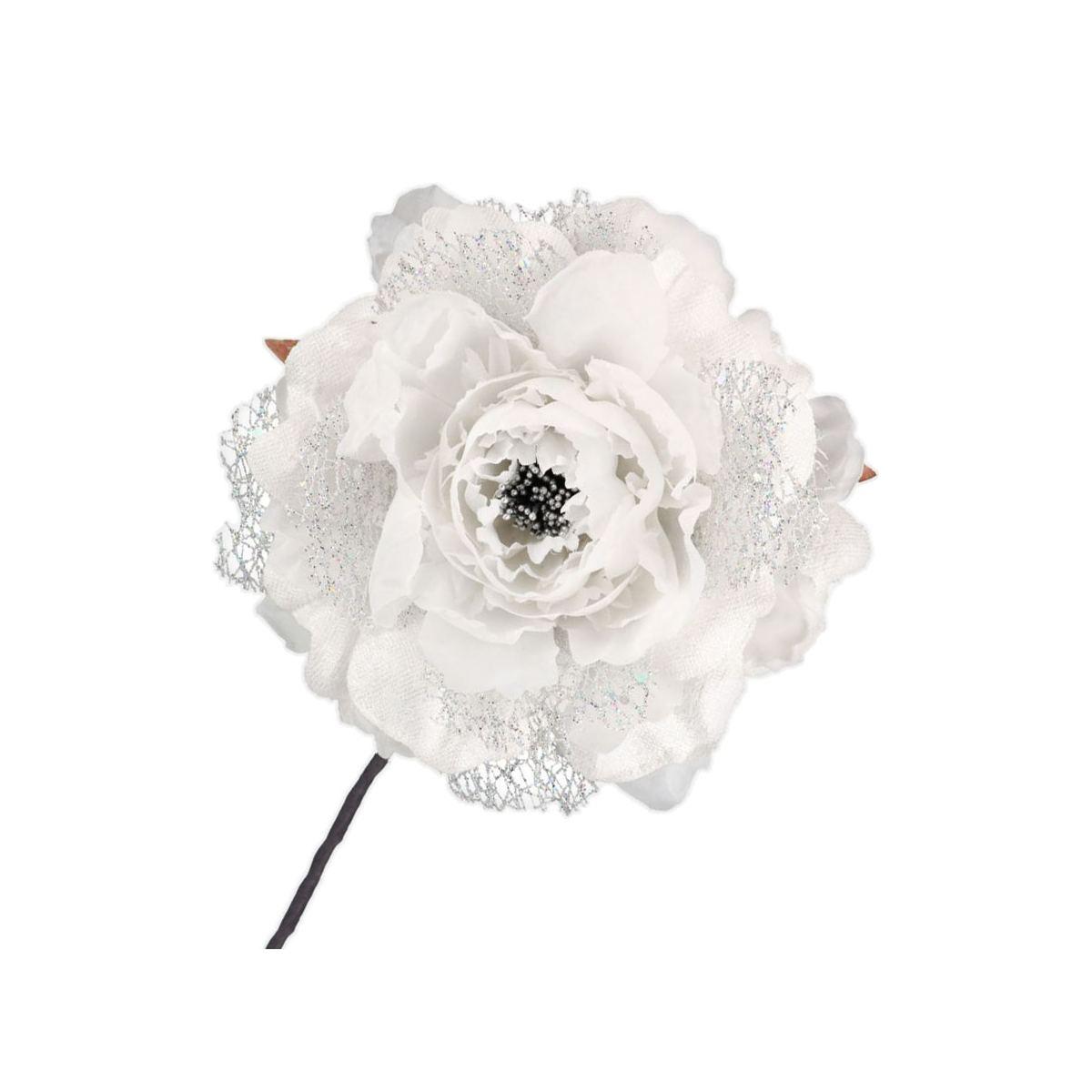 Fiore Peonia Bianco cm.Ø14x22 |Vacchetti