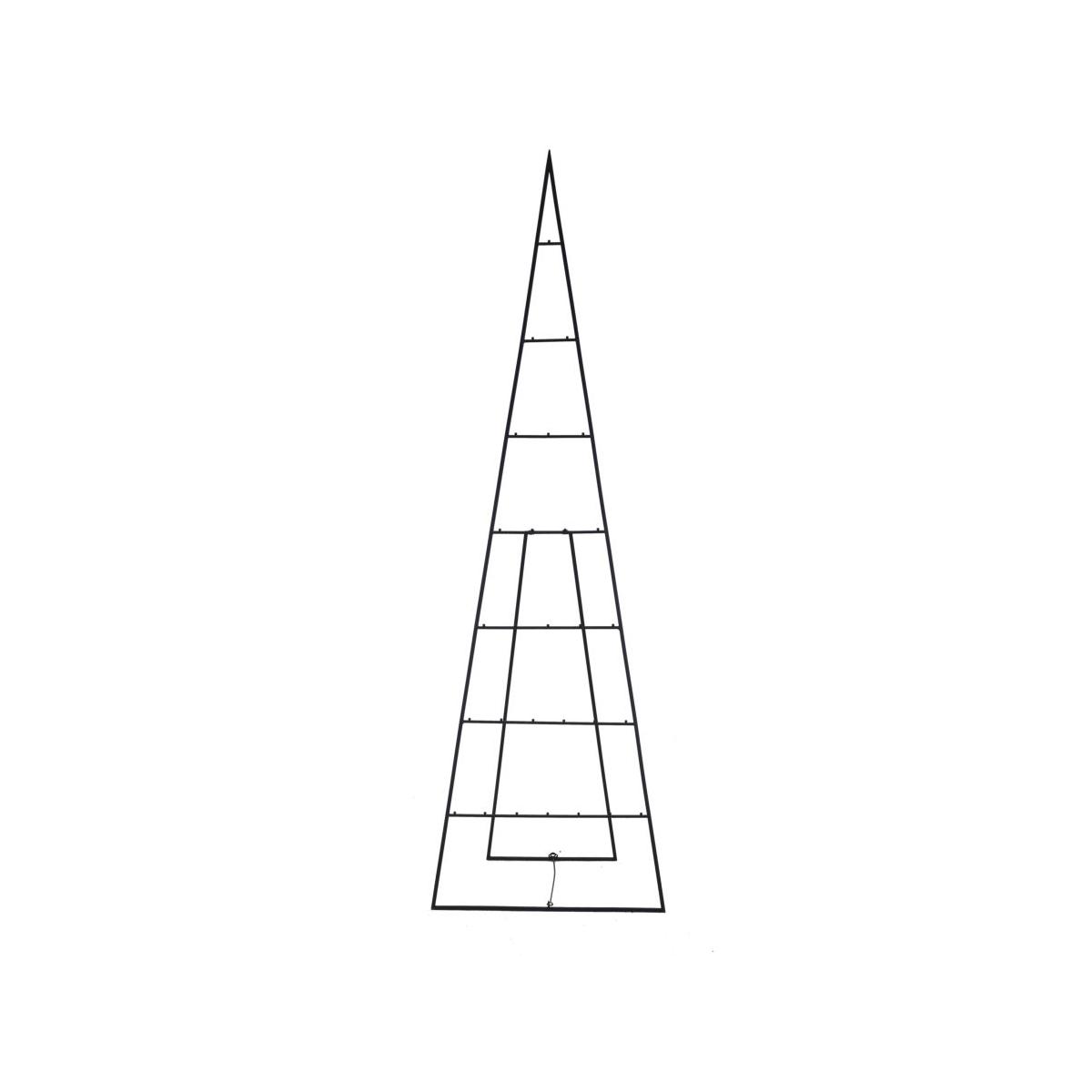 Espositore Natalizio Metallo Nero Forma Albero cm.157 |Vacchetti