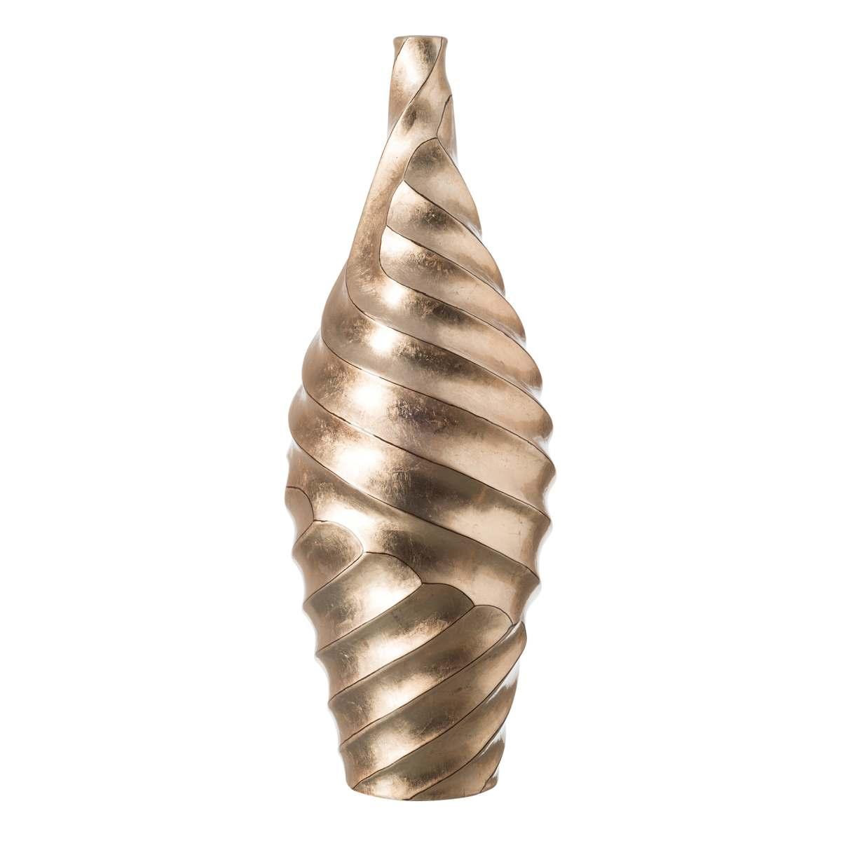Vaso Ceramica Oro Onde cm.14x55