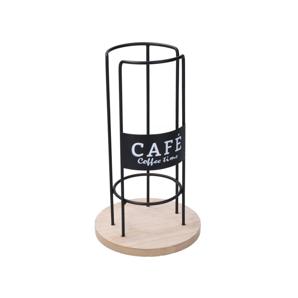 Porta Cialde Legno Metallo Caffè cm.15x26 | Vacchetti