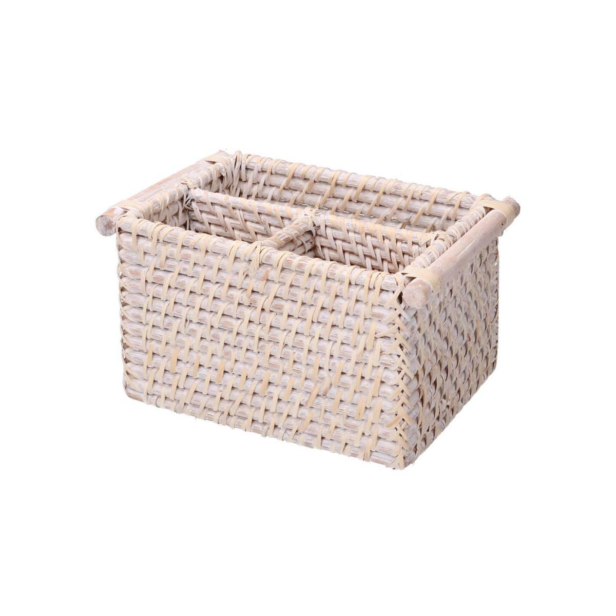 Portaoggetti Rattan Algarve 3 Scomparti | Vacchetti