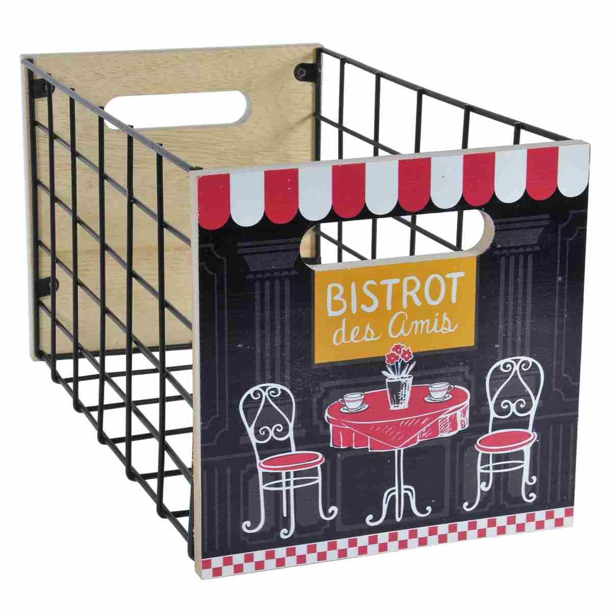 Cassetta Legno Metallo Bistrot cm.26x17x17 | Vacchetti