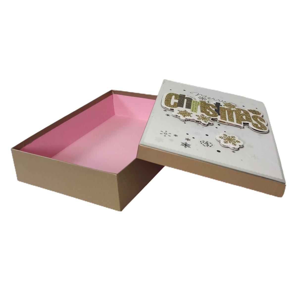 Scatola Natale Rettangolare cm.37x28xh9 |Vacchetti