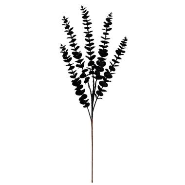 Fiore Ramo Foglie Nero Glitter cm.80 |Vacchetti
