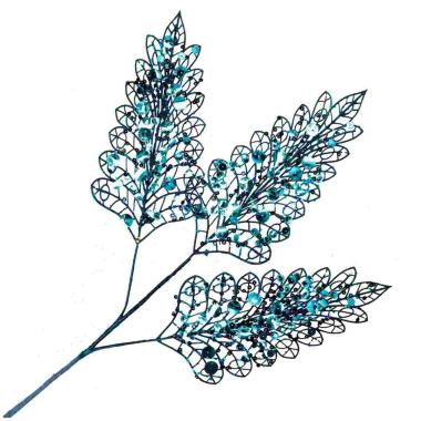 Fiore Rametto Blu con Paillettes cm.78 | Vacchetti