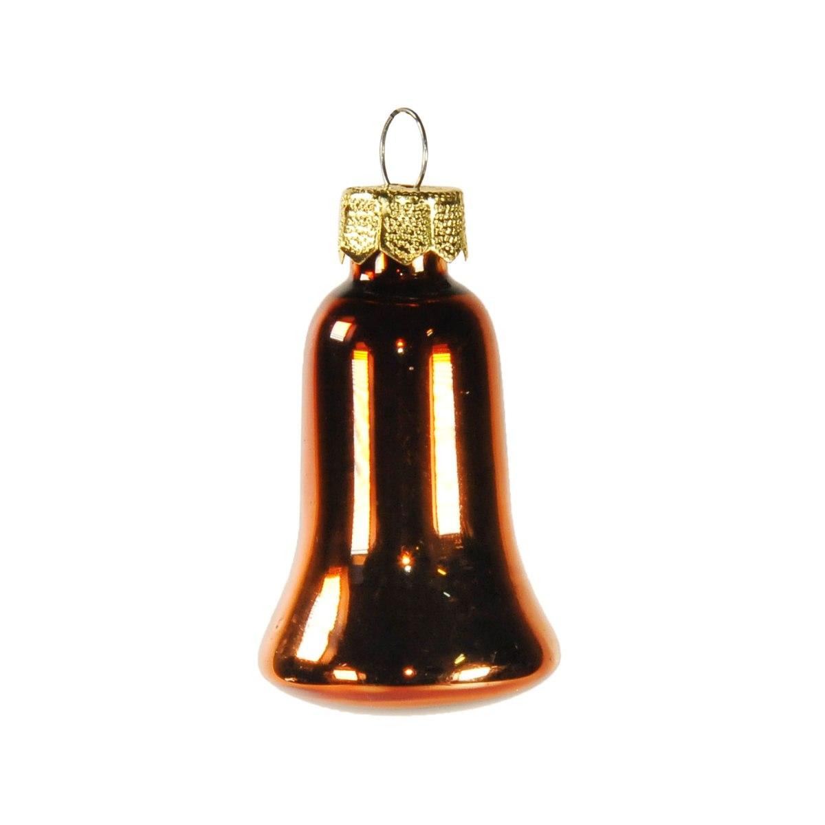Pallina Natale Vetro cm.5 Campana Ruggine pz.8