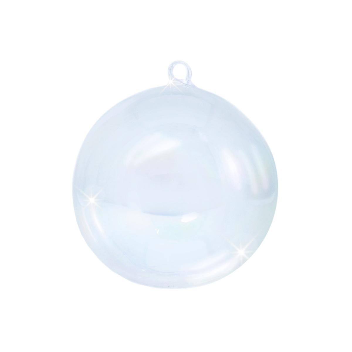 Pallina Natale Vetro cm.Ø12 Trasparente Soap Cangiante |Silani