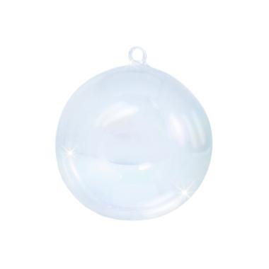 Pallina Natale Vetro cm.Ø12 Trasparente Soap Cangiante |Silani