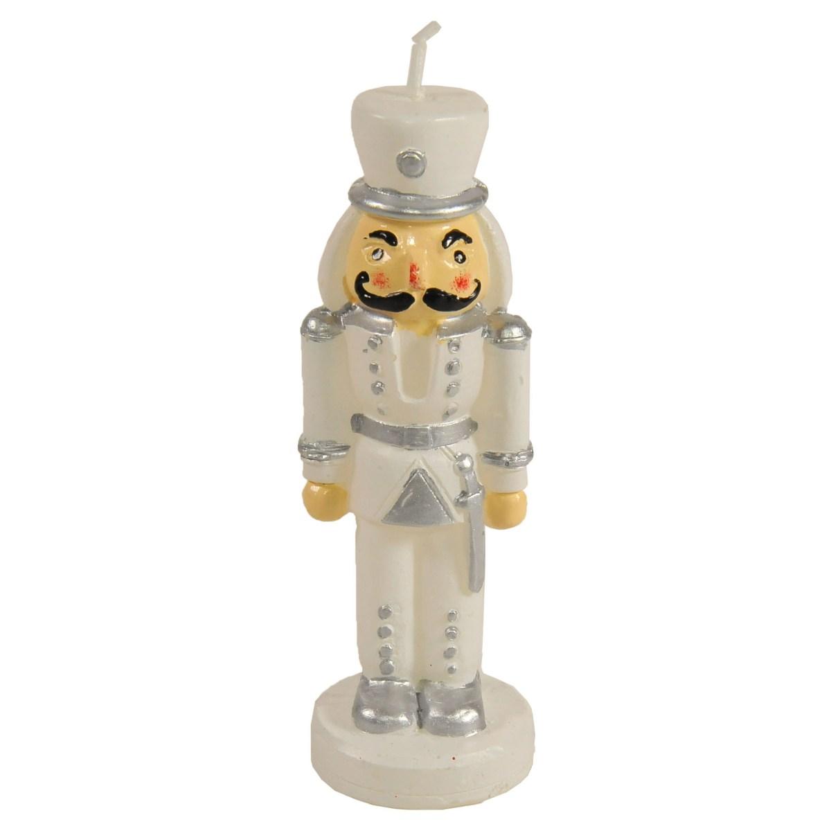 Candela Schiaccianoci Bianco/Argento cm.12 |Silani
