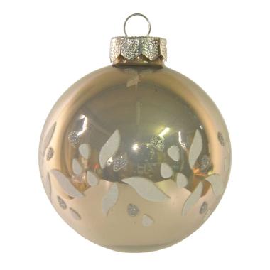 Pallina Natale Vetro cm.Ø8 Argento Lucido con Strass |Inge's Glass