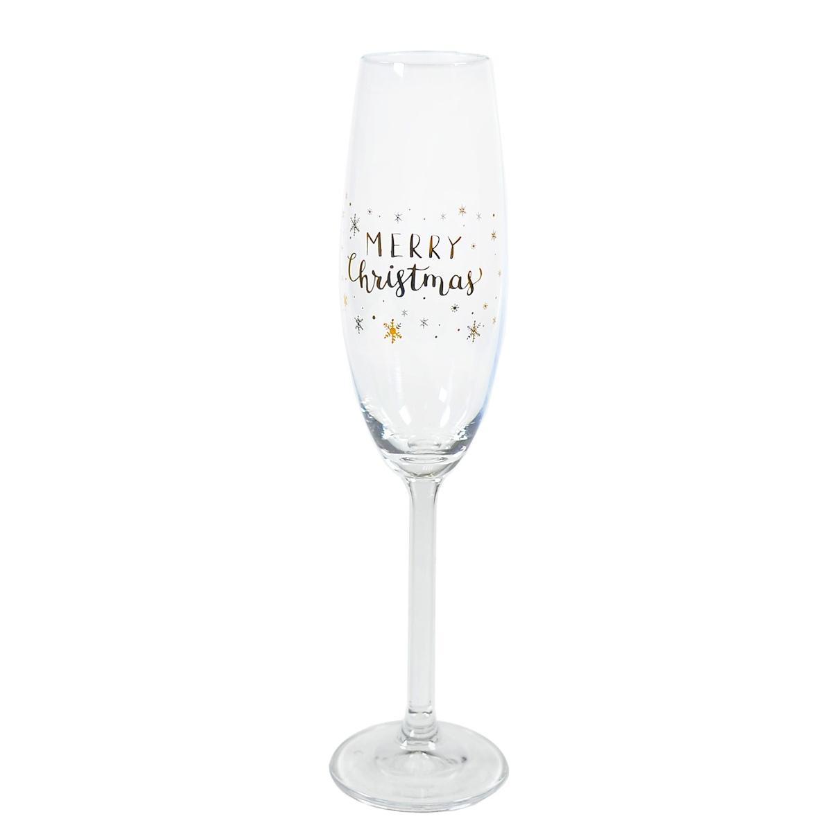Bicchieri Natale Vetro p2 Calice Flute Simple Day pz.1 |Simple