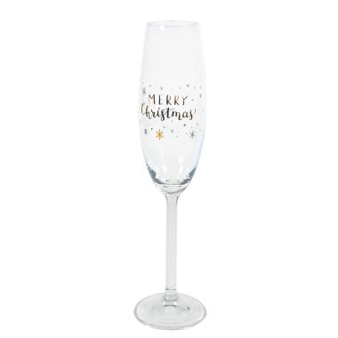 Bicchieri Natale Vetro p2 Calice Flute Simple Day pz.1 |Simple