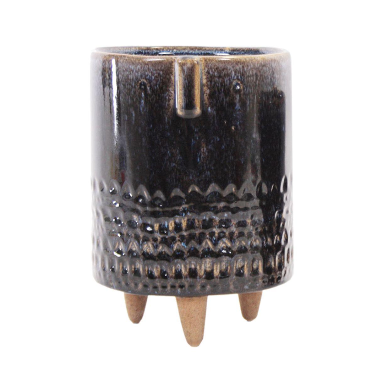 Vaso Ceramica Ciano con Piedini cm.Ø14x21 | Innova