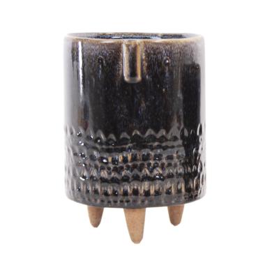 Vaso Ceramica Ciano con Piedini cm.Ø14x21 | Innova