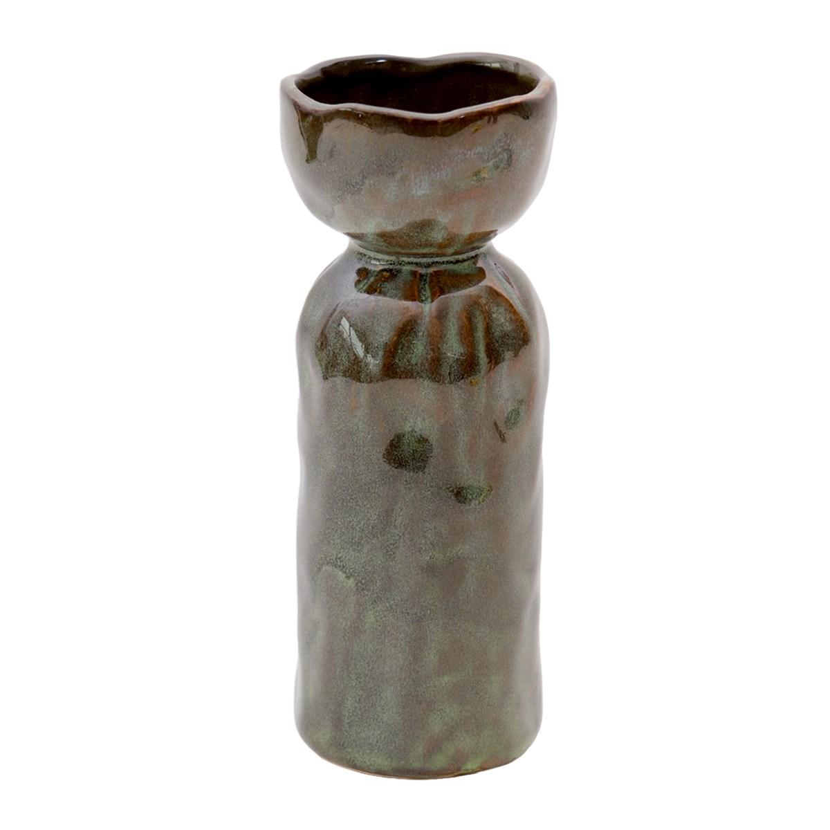 Vaso Ceramica Tulip Verde cm.Ø6x6xh15,5 | Innova