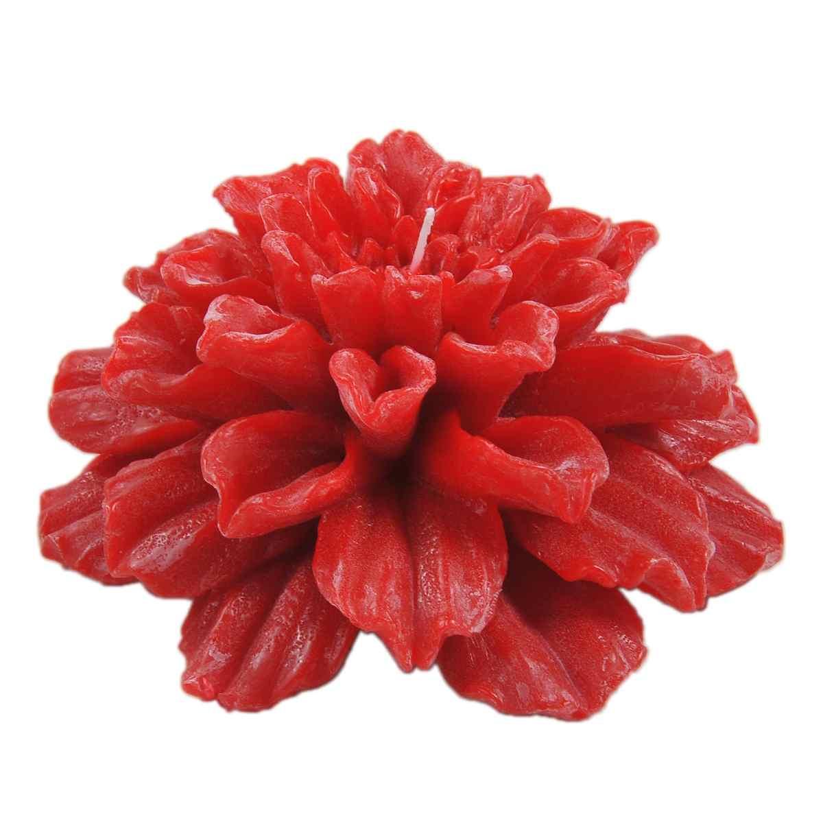 Candela Natale Dalia Profumata Rossa cm.Ø11x6 |Cereria Parma