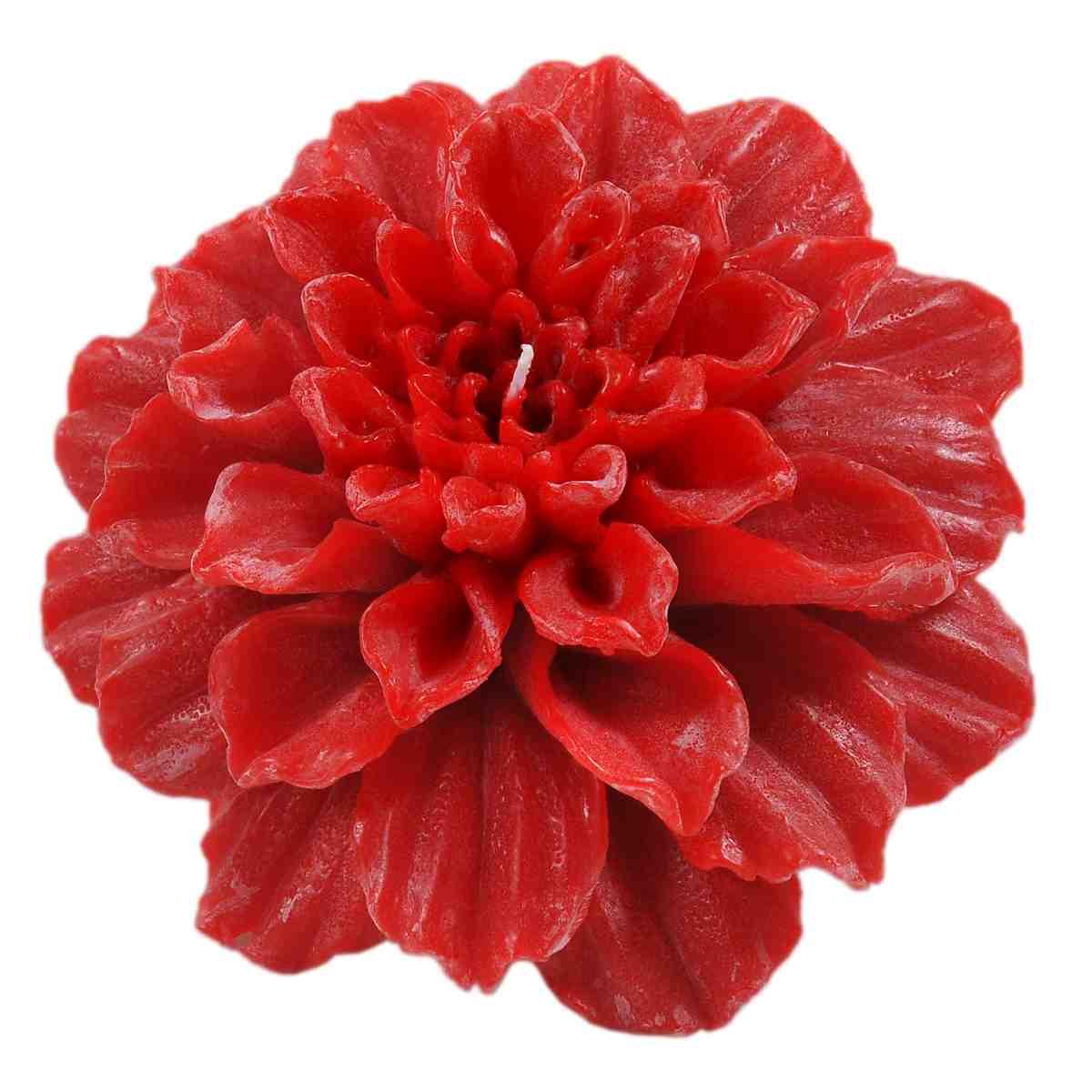 Candela Natale Dalia Profumata Rossa cm.Ø11x6 |Cereria Parma