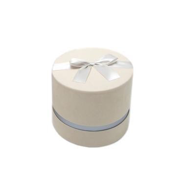 Scatola Cartone Velluto Beige cm.Ø30xh21 | Silani