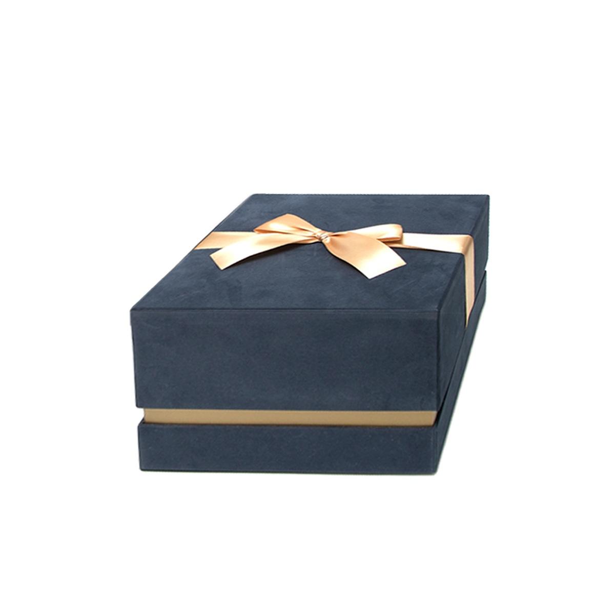 Scatola Cartone Velluto Blu cm.20x20xh17 | Silani