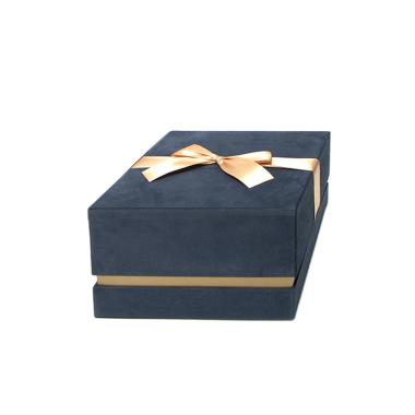 Scatola Cartone Velluto Blu cm.20x20xh17 | Silani