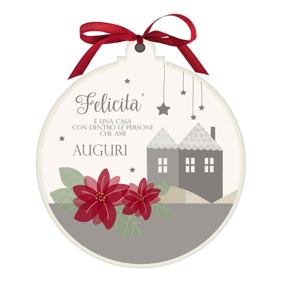 Pallina Natale Legno Buon Natale cm.Ø25x1,2 |Angolo Idee