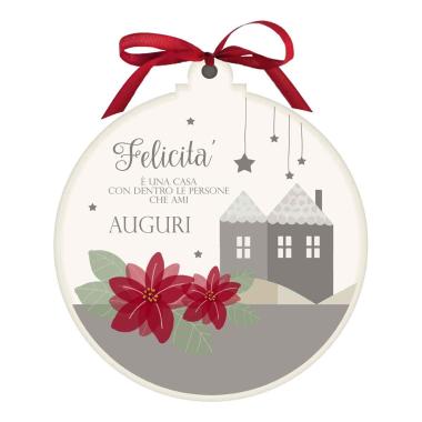 Pallina Natale Legno Buon Natale cm.Ø25x1,2 |Angolo Idee