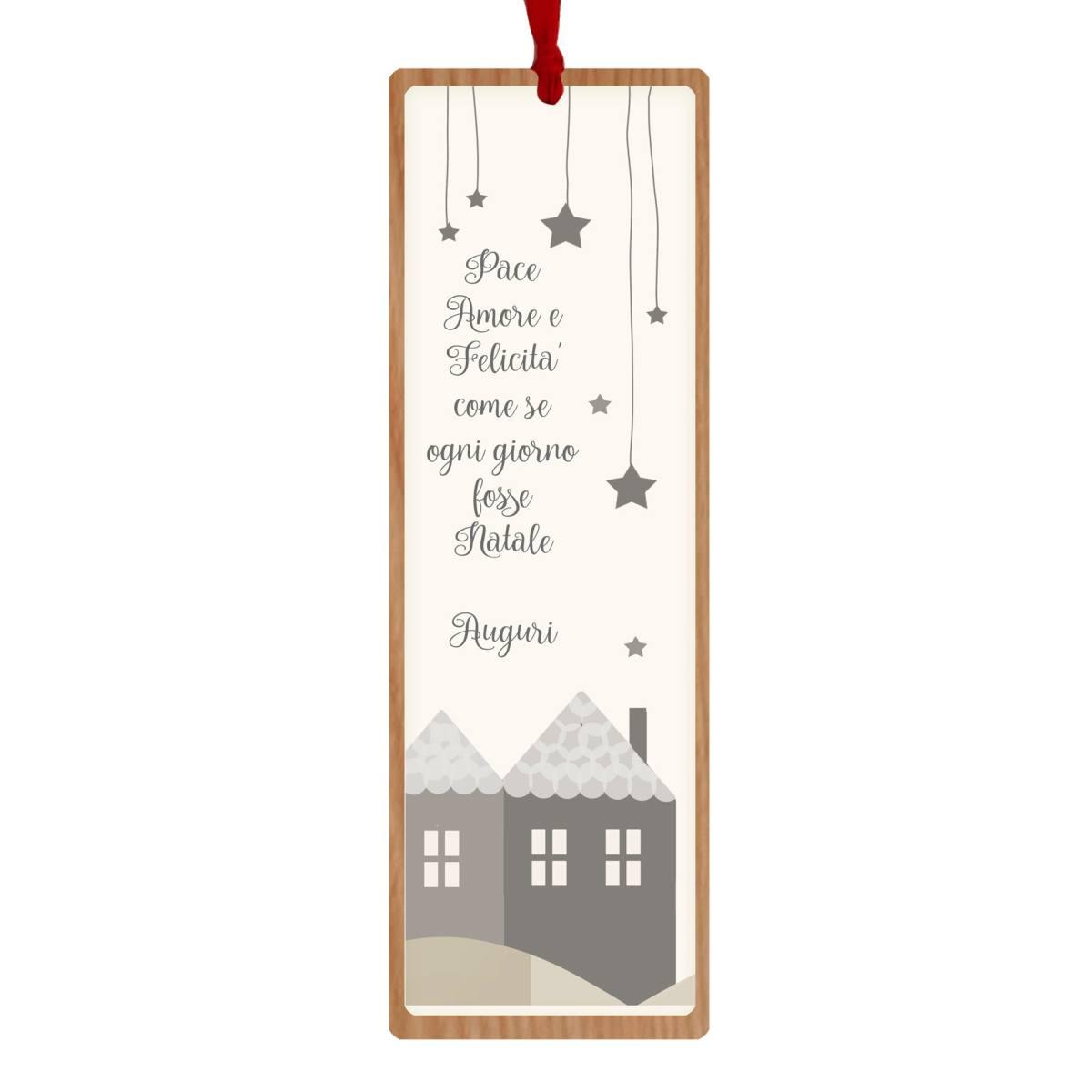 Segnalibro Legno con Dedica cm.6x18 |Angolo Idee