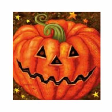 Tovagliolo Halloween Con Zucca cm.17x17 Set pz.20 |Fyasa